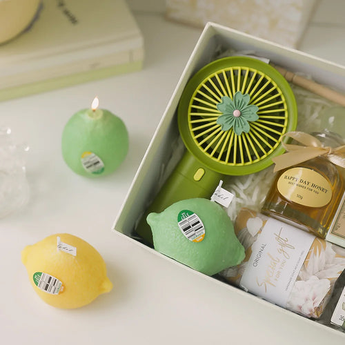 cadeau parfumé bougie citron décorative pour anniversaire fait main - vue 4 sur 10