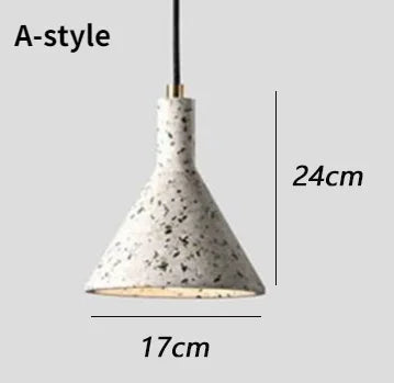 suspension en terrazzo style industriel rétro pour éclairage créatif - vue 8 sur 8