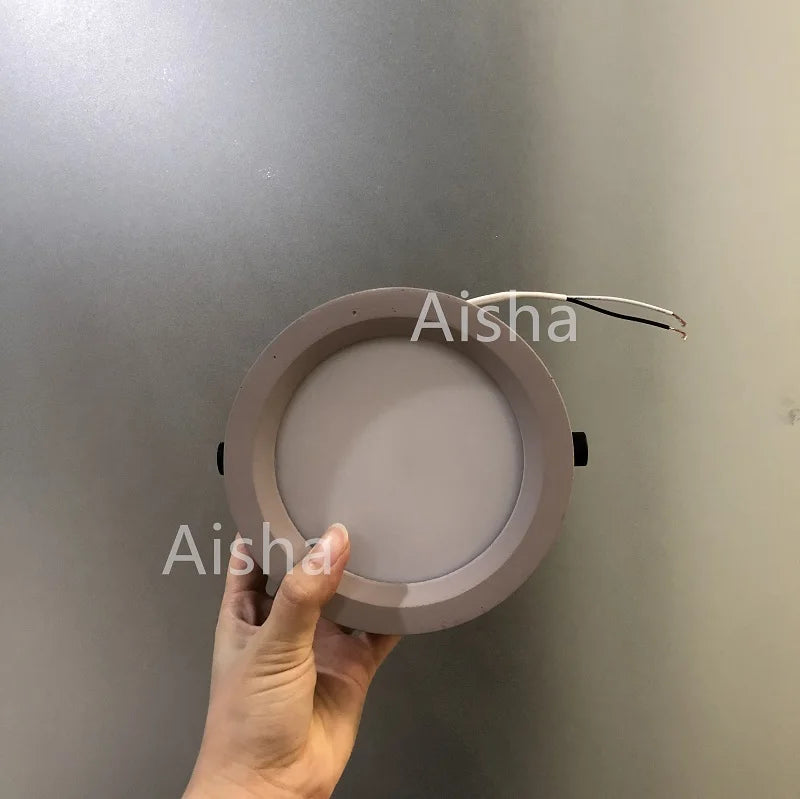 plafonnier rond en ciment style industriel pour intérieur - vue 7 sur 8