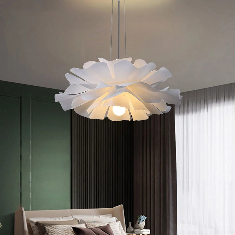 Nordique LED salon chambre suspension lumières filles chambre éclairage créatif concepteur salle à manger lampe Net rouge fleur lustre