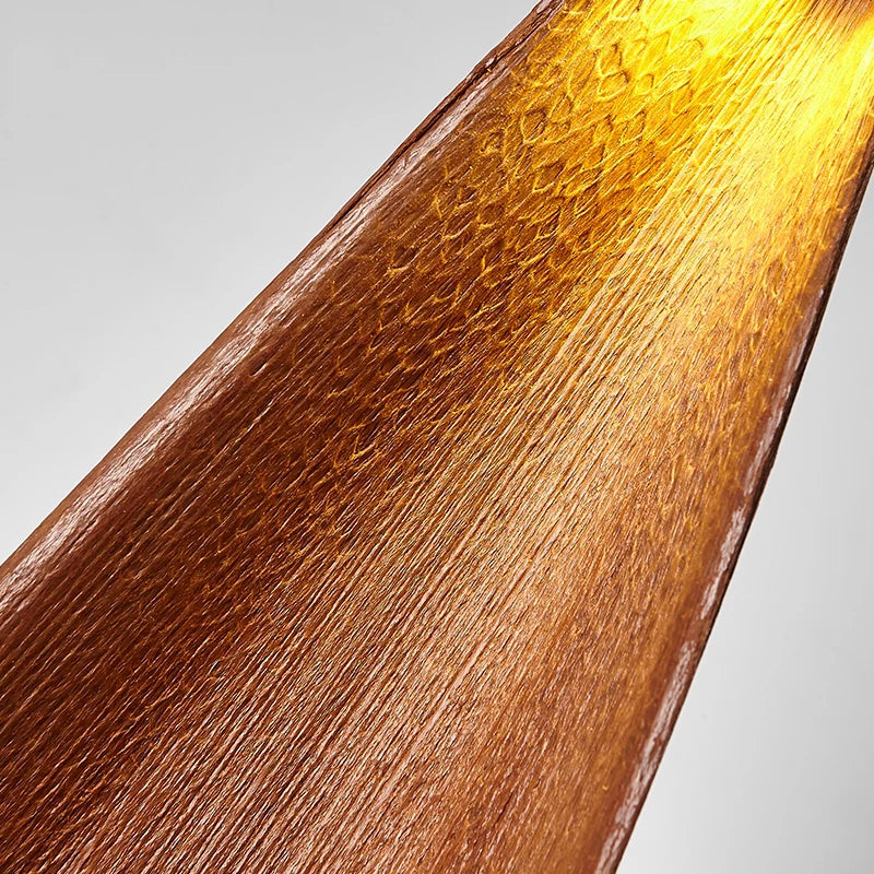 lustre japonais wabi-sabi art rétro feuille naturelle pour boutiques et restaurants