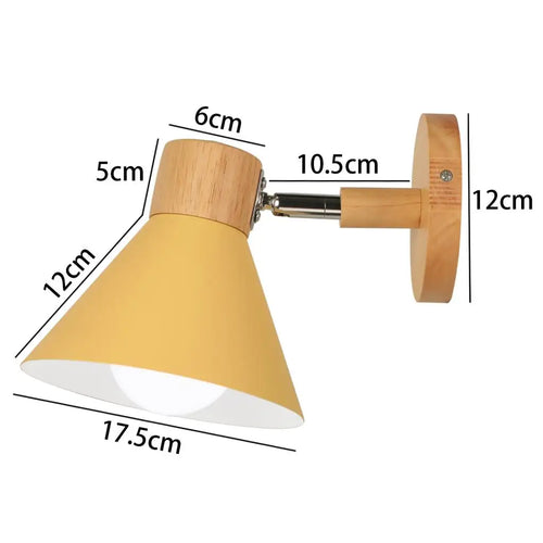 applique murale led nordique bois moderne décor maison - vue 13 sur 23