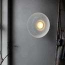lampe circulaire design pour intérieur moderne en résine transparente