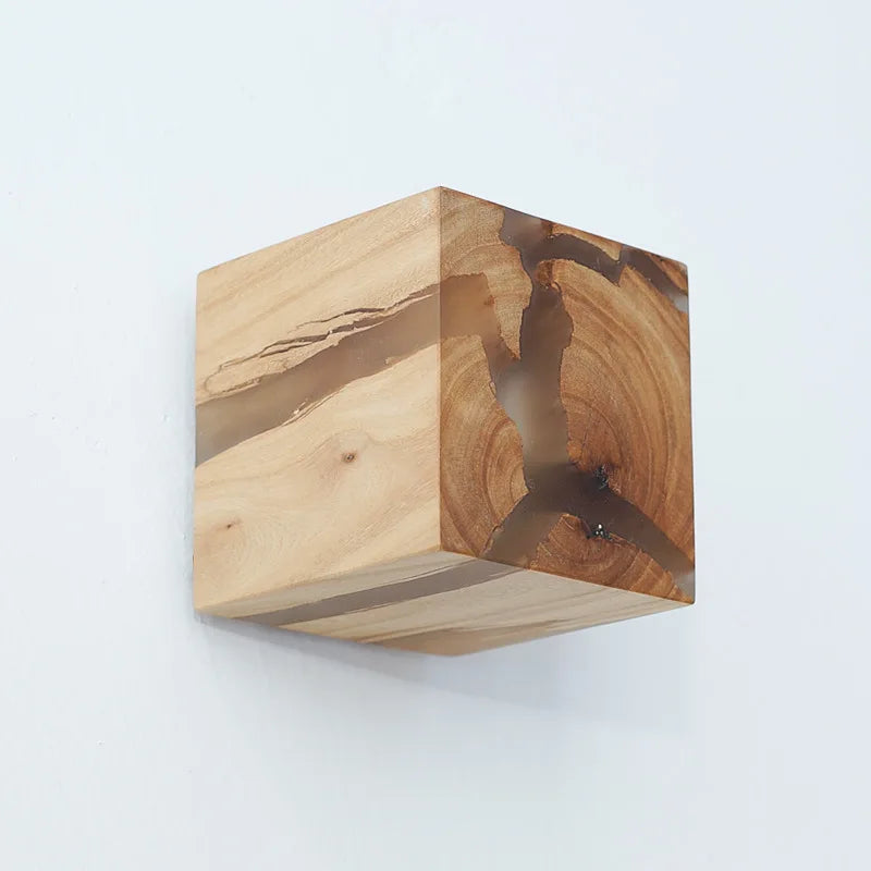 Applique Murale Bois Résine Moderne Simple