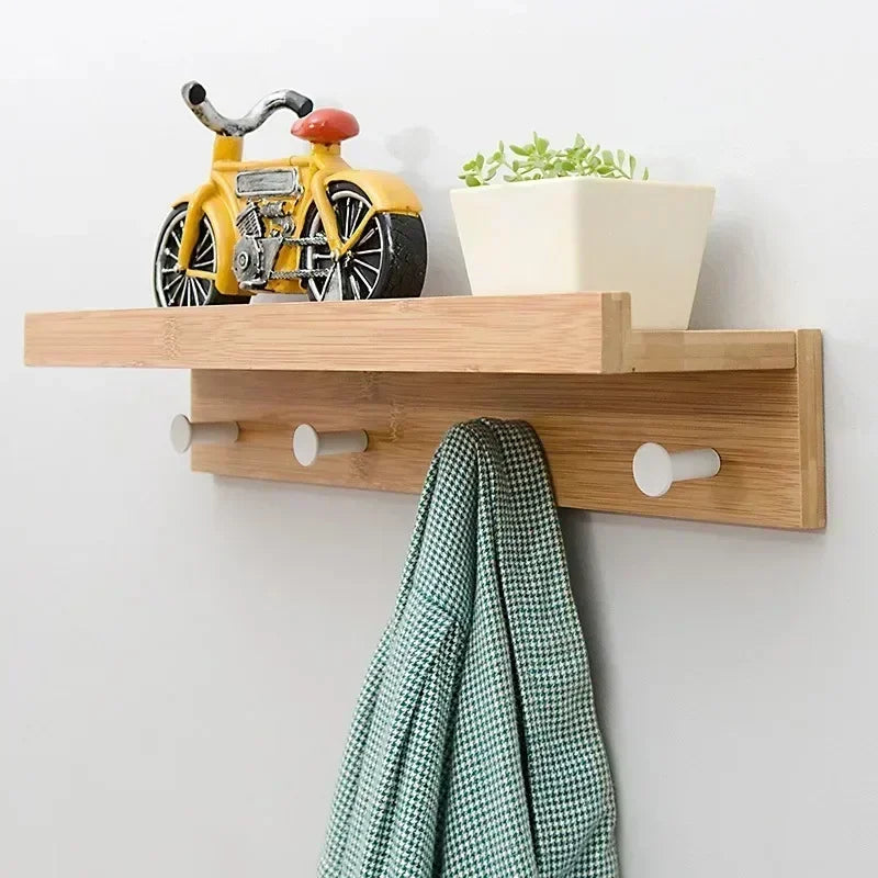porte-manteau mural en bois pour rangement créatif et pratique - vue 14 sur 15