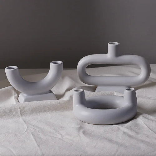 bougeoir nordique en béton pour décoration intérieure moderne - vue 6 sur 14