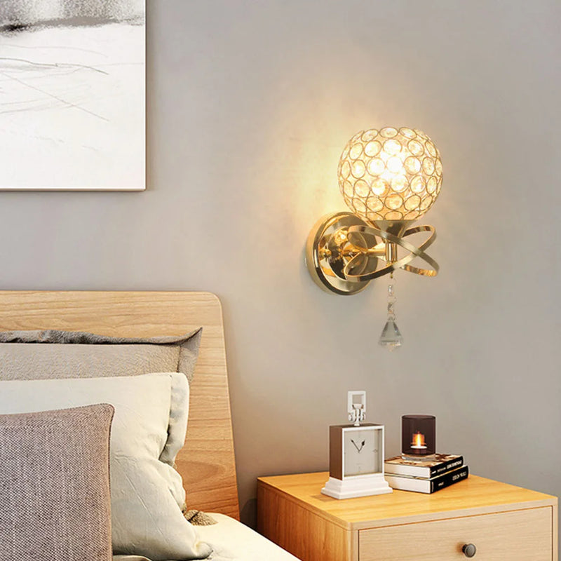 applique moderne en cristal pour salon et chambre