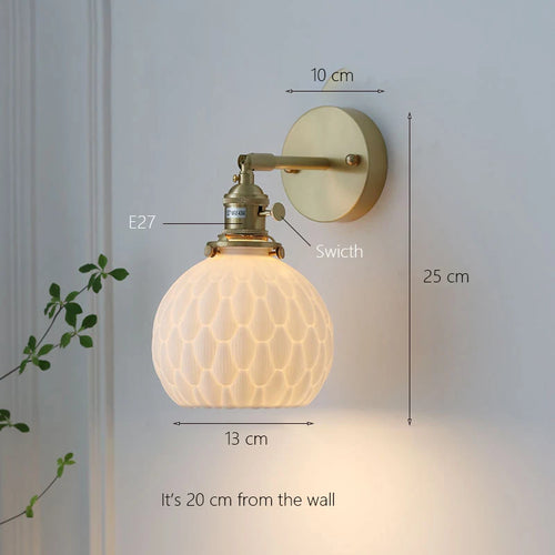 suspension japonaise en céramique artisanale pour éclairage décoratif - vue 7 sur 8