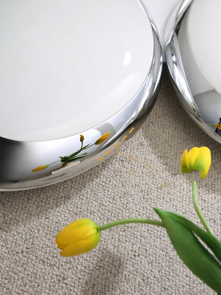 plafonnier led intelligent design moderne en forme de galets - vue 5 sur 9