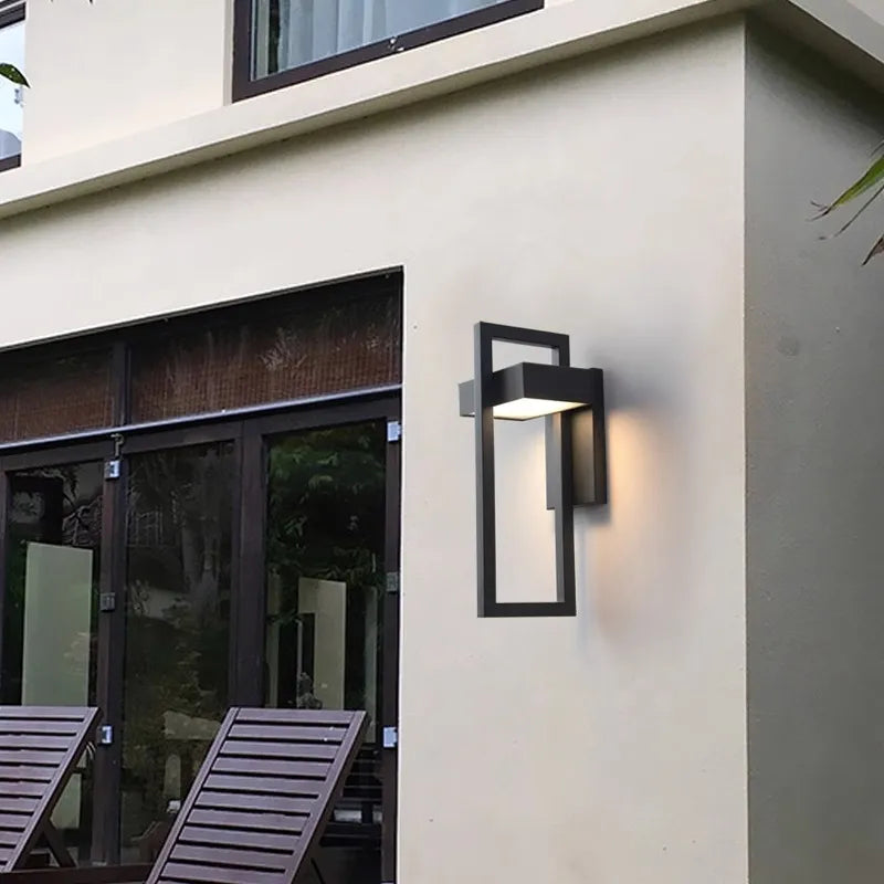 Applique murale extérieure en métal géométrique IP65 étanche - vue 4 sur 8