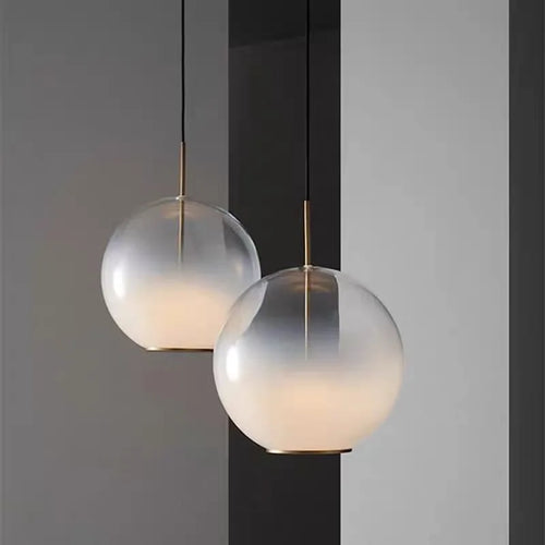 suspension en verre pour îlot de cuisine design élégant et moderne - vue 2 sur 9