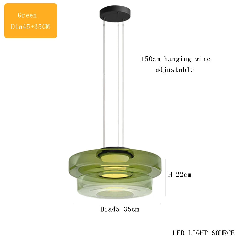 suspension design en verre série levels pour décoration moderne - vue 18 sur 24