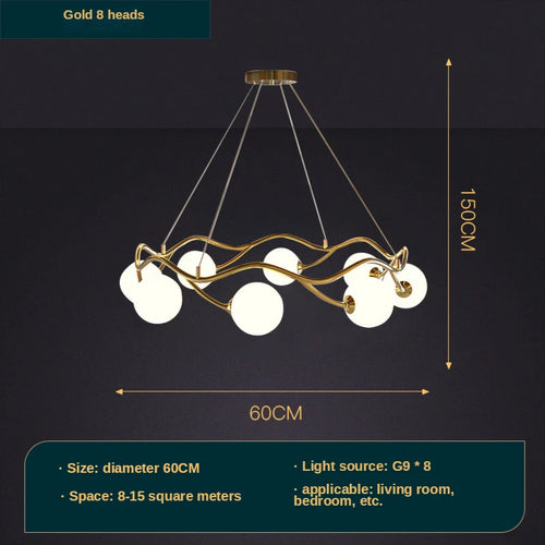 lustre nordique simple anneau led décoratif intérieur - vue 9 sur 8