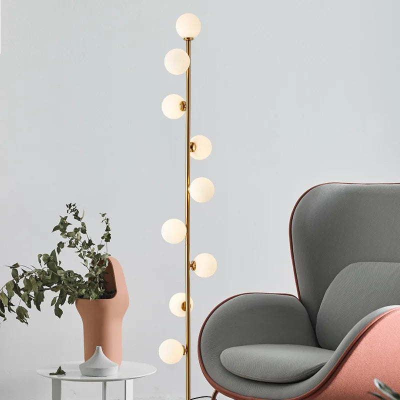 lampadaire boule en verre nordique pour décoration intérieure - vue 3 sur 7