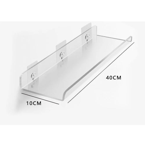 étagère murale flottante en acrylique transparent pour rangement organisé - vue 48 sur 57