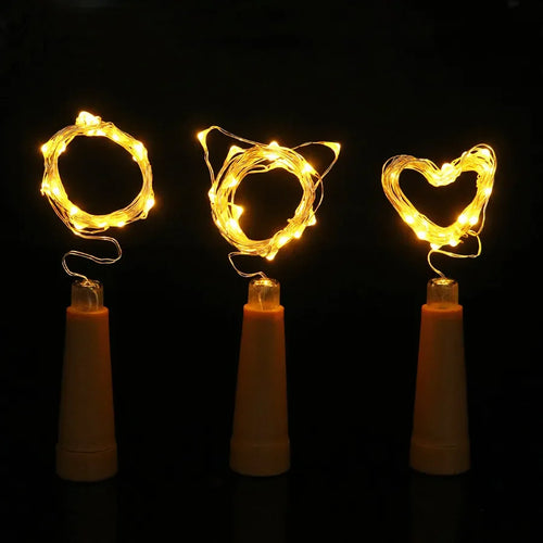 guirlande lumineuse led pour bouteilles de vin décorative Noël - vue 6 sur 8