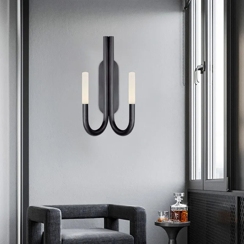 applique murale led en bronze avec cristal pour éclairage décoratif - vue 4 sur 9