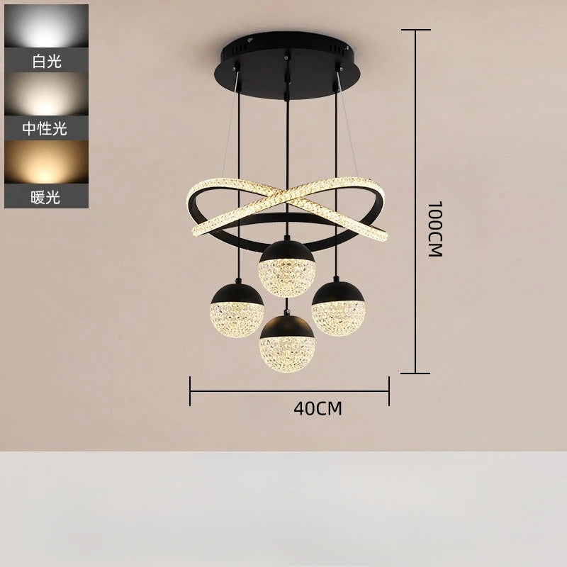 lustre circulaire moderne à intensité variable pour décoration intérieure - vue 10 sur 10