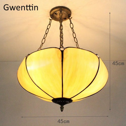 lustre tiffany en verre teinté pour décoration intérieure