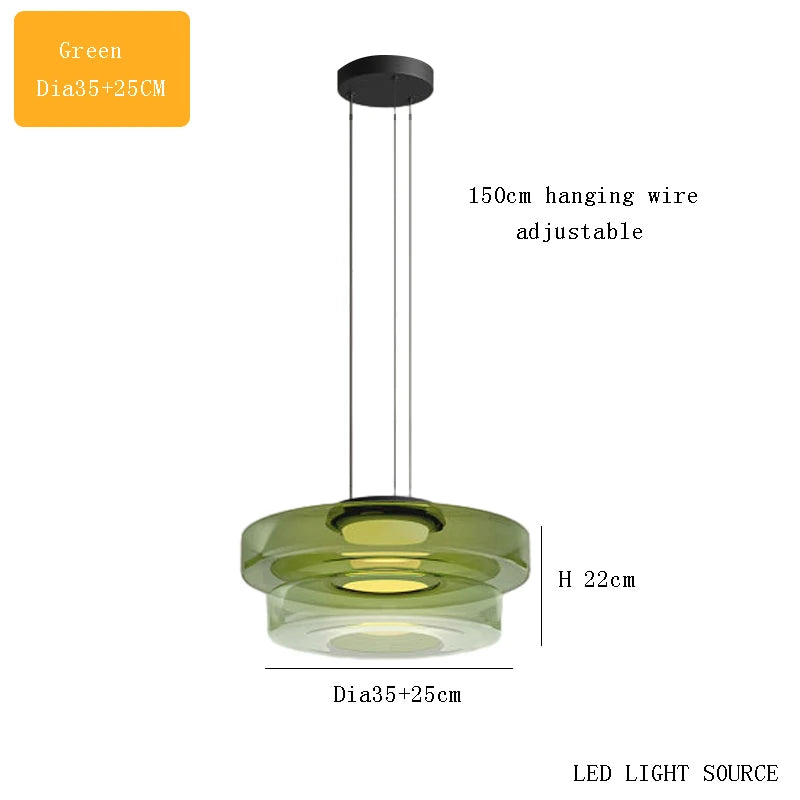 suspension design en verre série levels pour décoration moderne - vue 19 sur 24