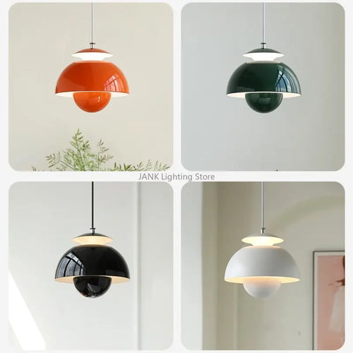 Design danois fleur bourgeon suspension moderne Simple Restaurant chambre d'enfants chambre chevet lustre nordique maison lampes LED