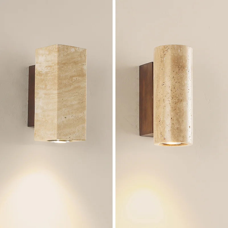 applique murale led en pierre naturelle décoration nordique - vue 2 sur 8