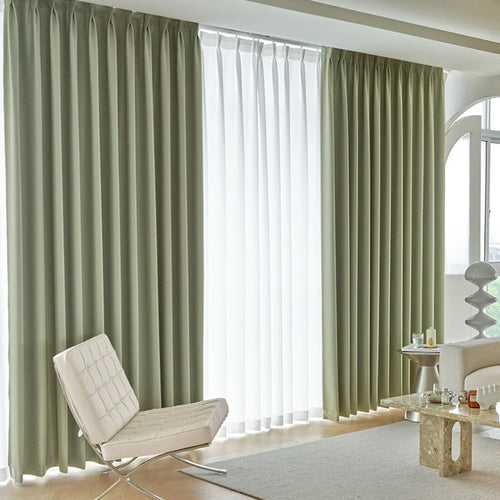 Rideau occultant épais style moderne minimaliste salon chambre - vue 5 sur 19