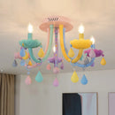 lustre cristal bougie deco intérieur led suspendue
