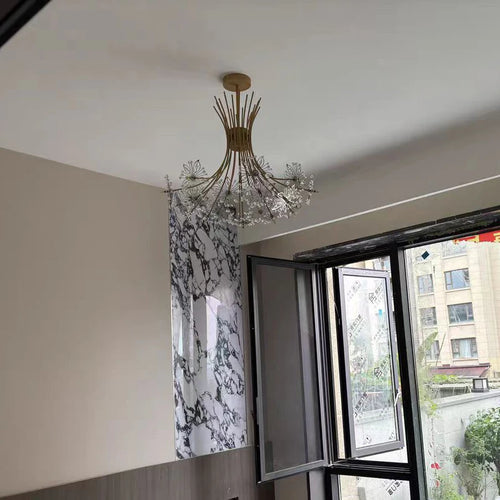suspension en cristal de pissenlit pour ambiance moderne - vue 6 sur 12