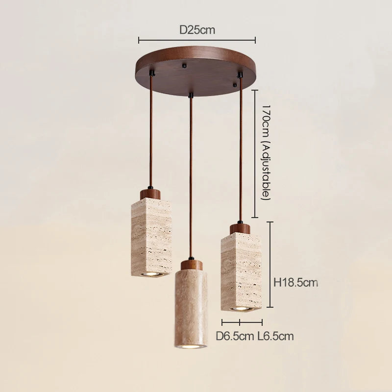ensemble de 3 suspensions wabi sabi naturelles led - vue 14 sur 14