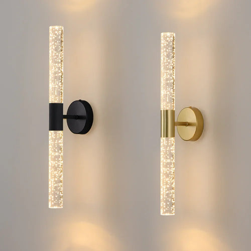 applique murale led double tête design minimaliste en cristal - vue 3 sur 9