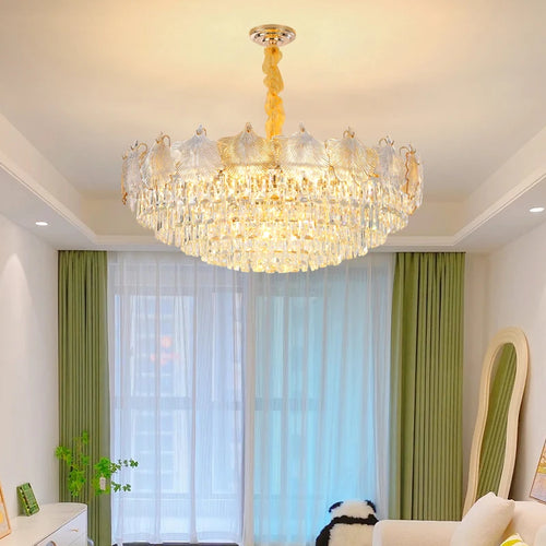 lustre en verre cristal design moderne pour intérieur élégant - vue 2 sur 14