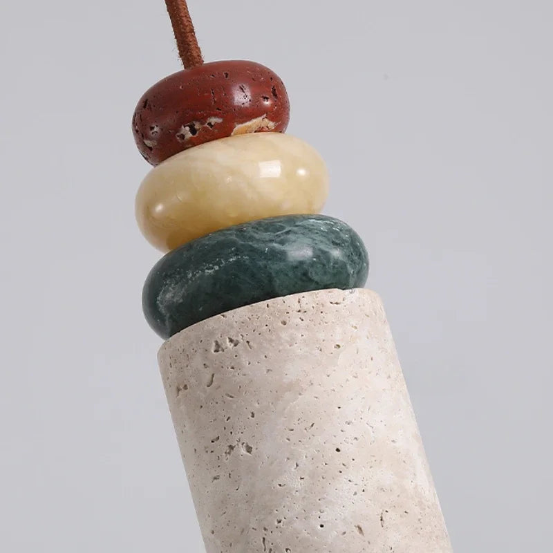 lustre médiéval en pierre naturelle pour décoration intérieure moderne - vue 5 sur 7