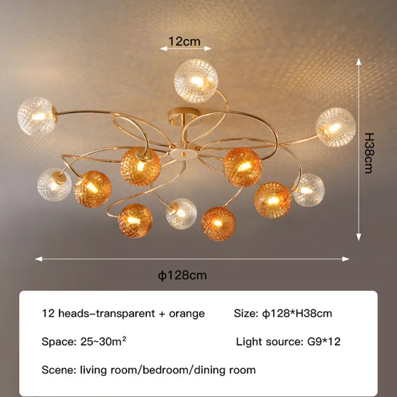lustre led multicolore design pour intérieur moderne décoratif