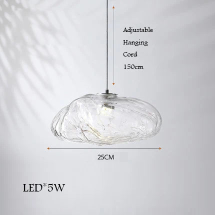 lustre en verre design nuage pour intérieur décoratif lumineux