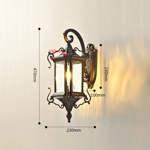 applique murale extérieure rétro pour éclairage de jardin et patio - vue 11 sur 10