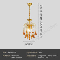 lustre suspendu rétro en verre marron élégant et moderne