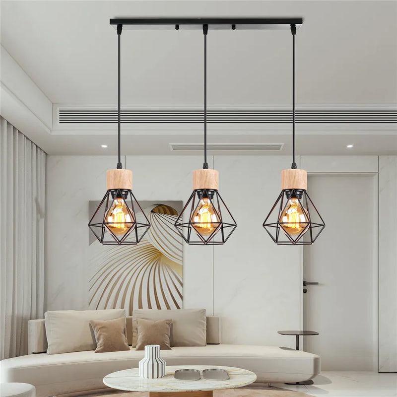 Cadre abat-jour vintage métal DIY support lampe table suspension maison bureau