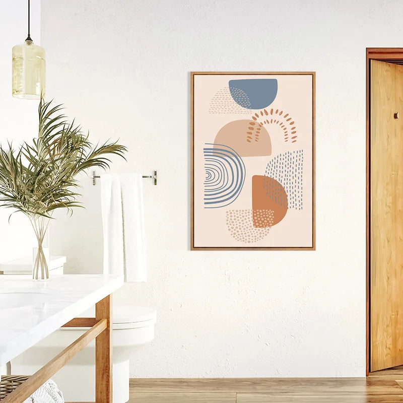 art abstrait de fleurs géométriques pour décoration moderne