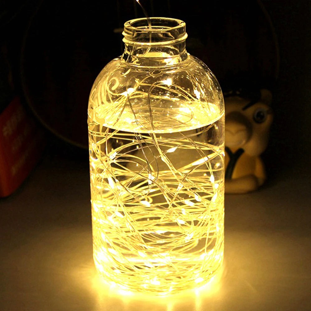 lot de 10 guirlandes lumineuses en liège pour décoration et bricolage - vue 4 sur 9