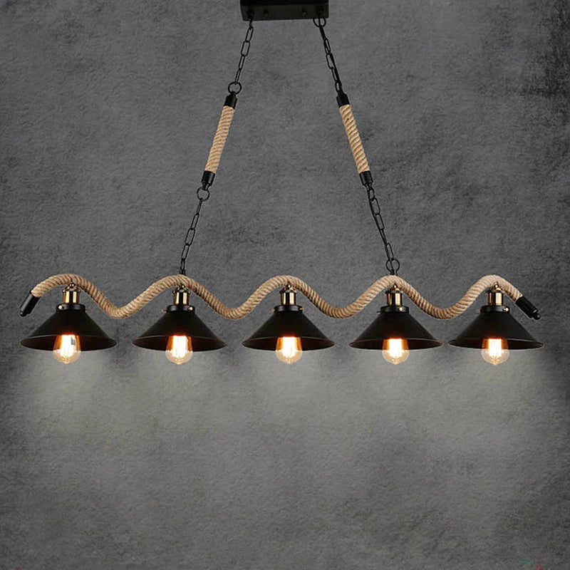 lustre style industriel rétro lampe à ficelle moderne pour éclairage intérieur