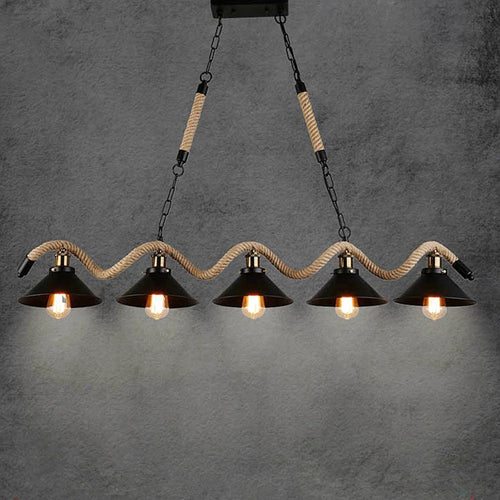 lustre style industriel rétro lampe à ficelle moderne pour éclairage intérieur - vue 2 sur 8