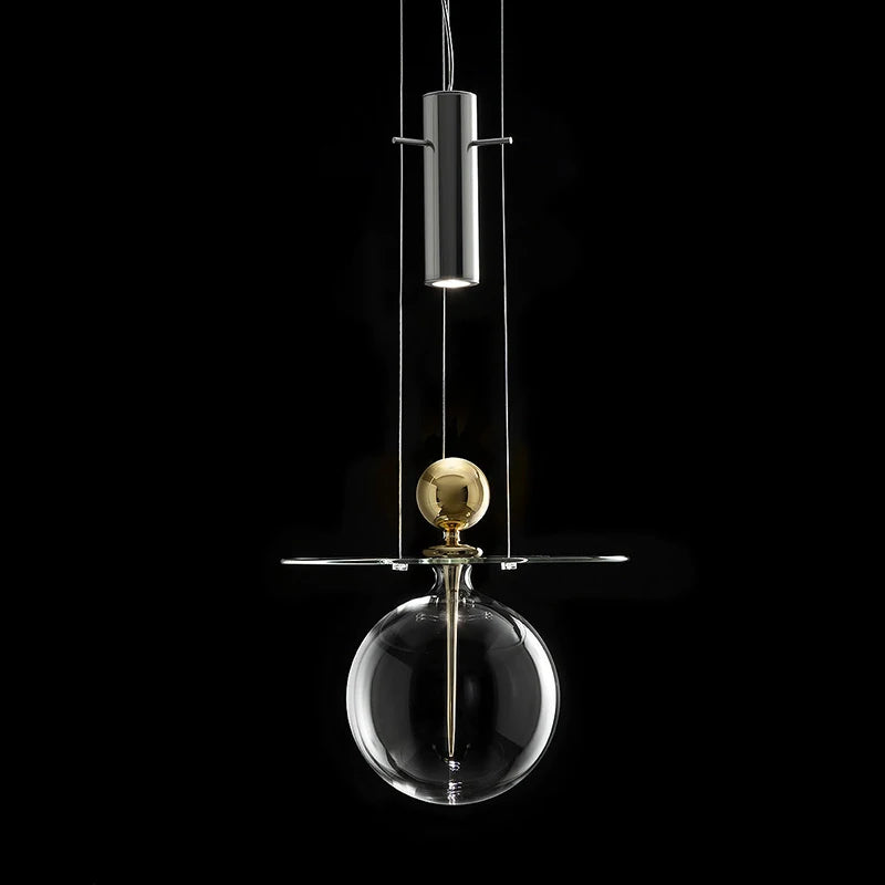lustre en verre design post-moderne pour décoration intérieure - vue 4 sur 8