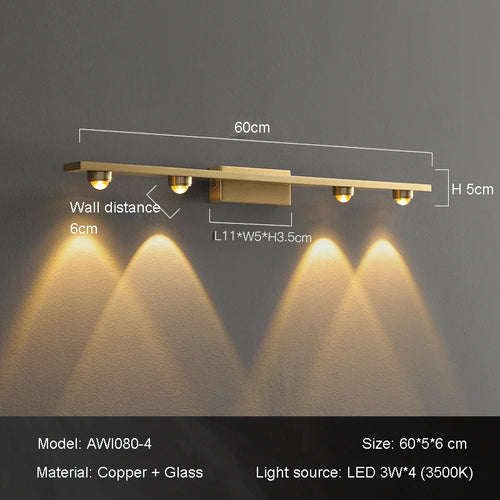 applique de projection lumières chaudes design atmosphère - vue 10 sur 9