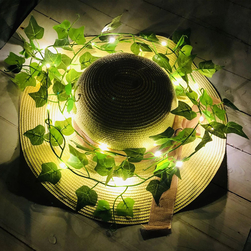 guirlande lumineuse led feuilles d'érable pour décoration de Noël - vue 3 sur 12
