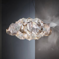 suspension lumière acrylique nuage diamant moderne led personnalisé