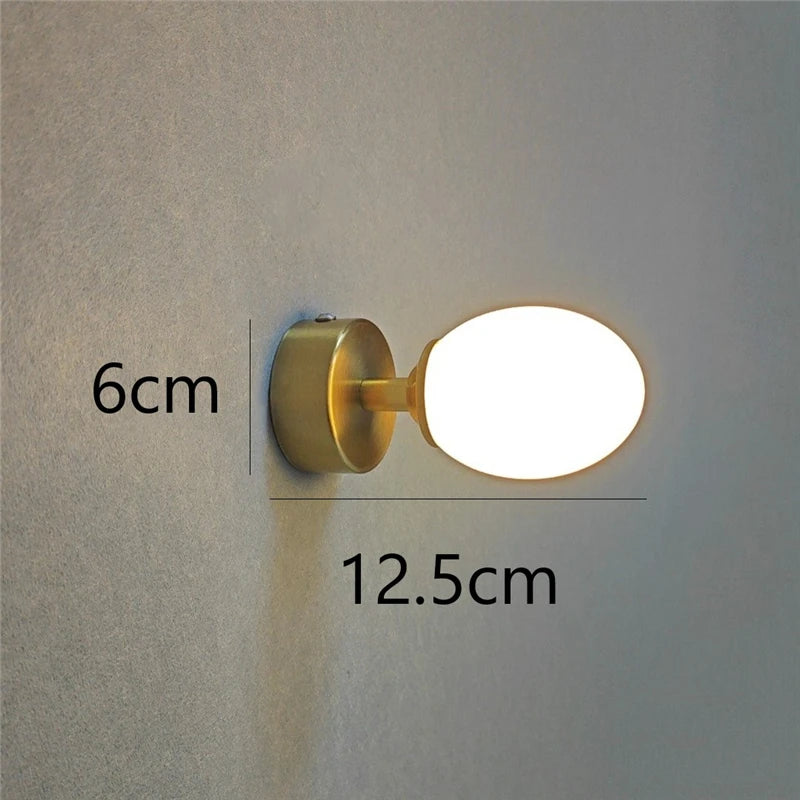 applique murale moderne design œuf de canard minimaliste à led - vue 6 sur 8