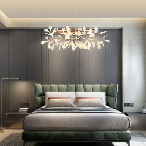 lustre LED créatif en acier inoxydable et acrylique pour décoration intérieure - vue 3 sur 18