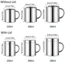 Mug café inox double paroi avec anse incassable