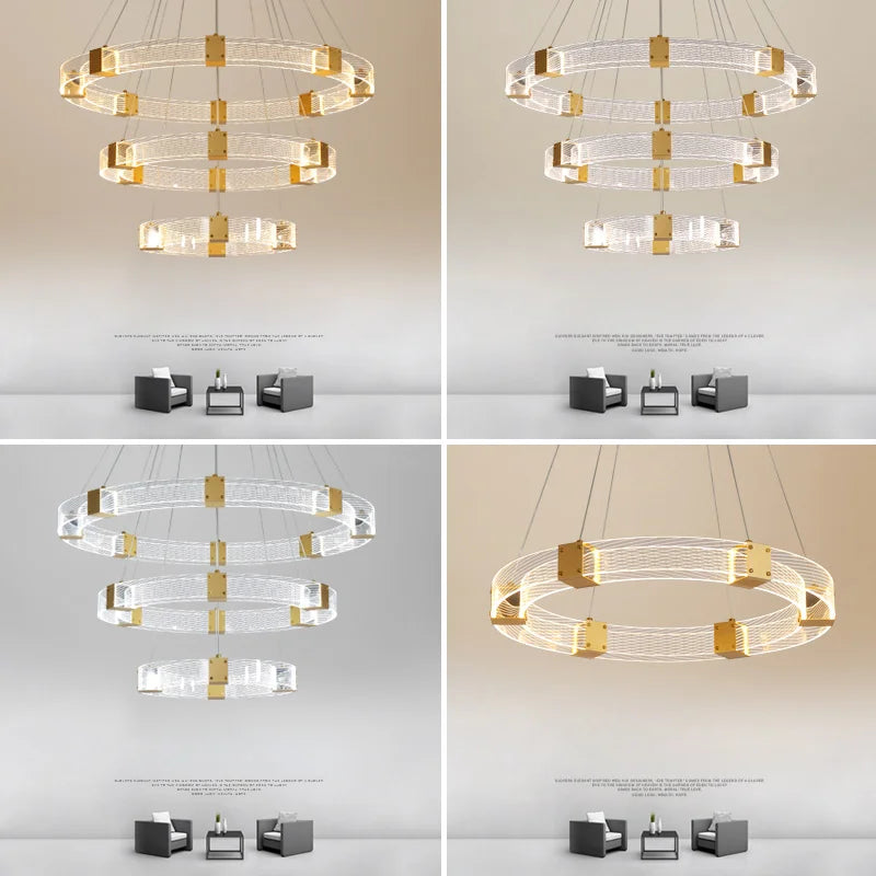lustre moderne en cristal design nordique pour décoration intérieure - vue 11 sur 10